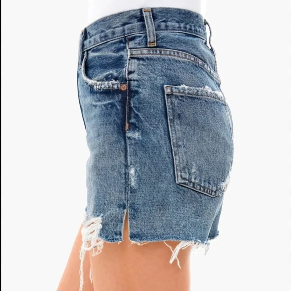 AGOLDE Dee Short Vintage High Rise Organic Cotton Denim Jean Shorts